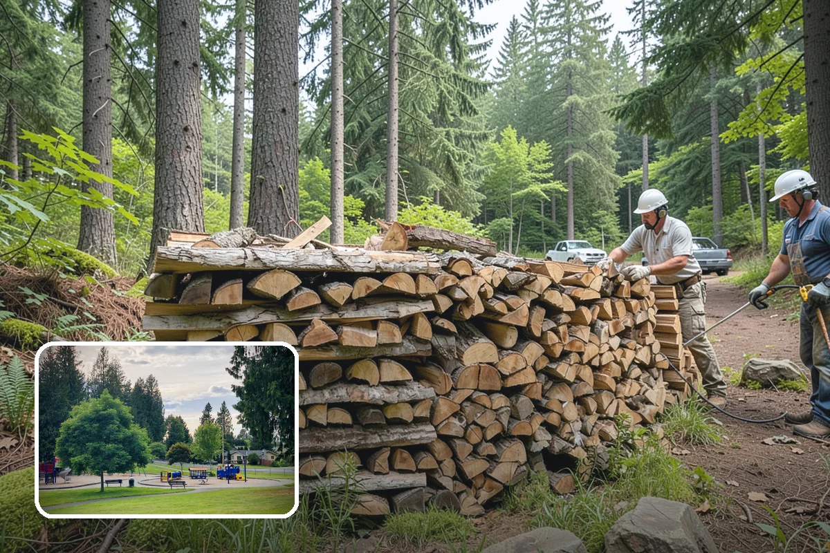 Storm Salvage Firewood in Bonney Lake, Pierce County, WA - Turns storm-downed trees into usable firewood