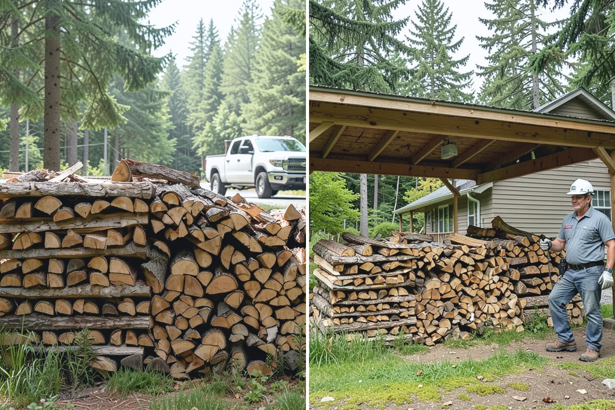 Storm Salvage Firewood in Buckley, Pierce County, WA - Salvage suitable wood from storm-downed trees