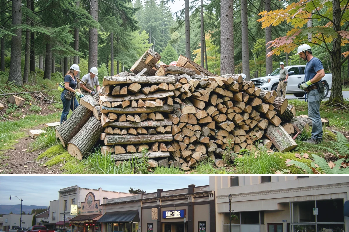 Storm Salvage Firewood in Burlington, Skagit County, WA - Salvage supply peaks after fall and winter storm seasons, when downed wood is most plentiful for processing.