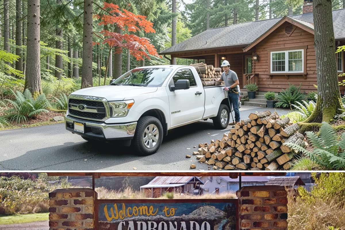 Storm Salvage Firewood in Carbonado, Pierce County, WA - Salvage supply peaks after fall and winter storm seasons, when downed wood is most plentiful for processing.