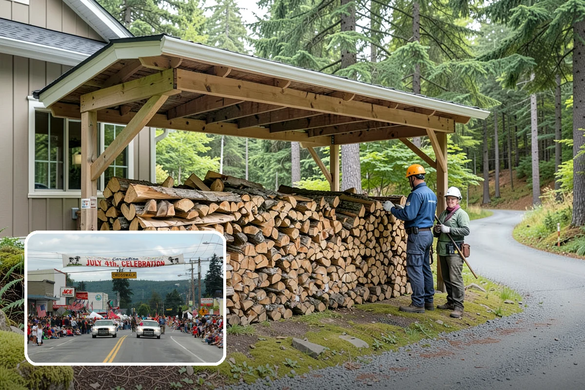 Storm Salvage Firewood in Carnation, King County, WA - Turns storm-downed trees into usable firewood