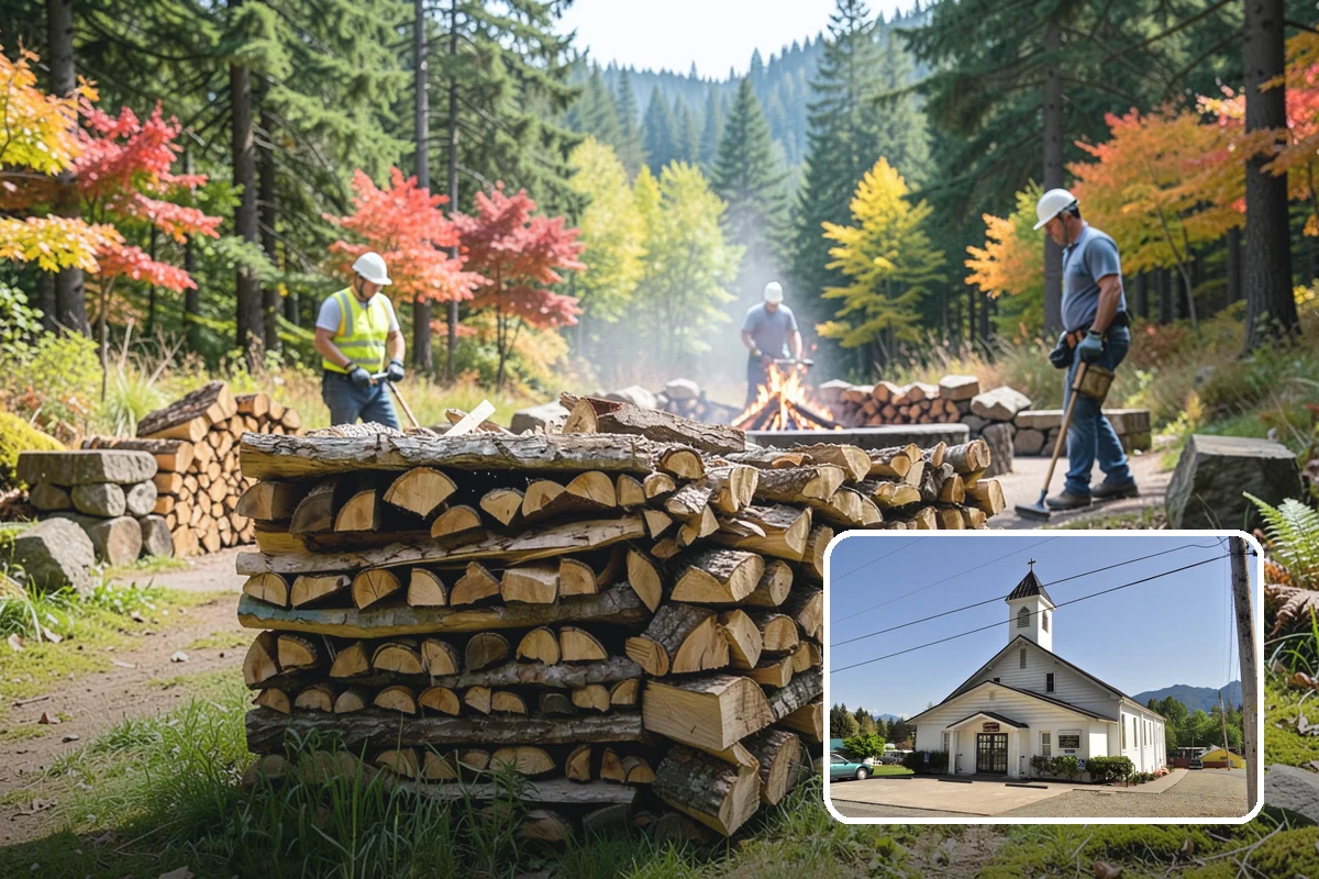Storm Salvage Firewood in Concrete, Skagit County, WA - Turns storm-downed trees into usable firewood