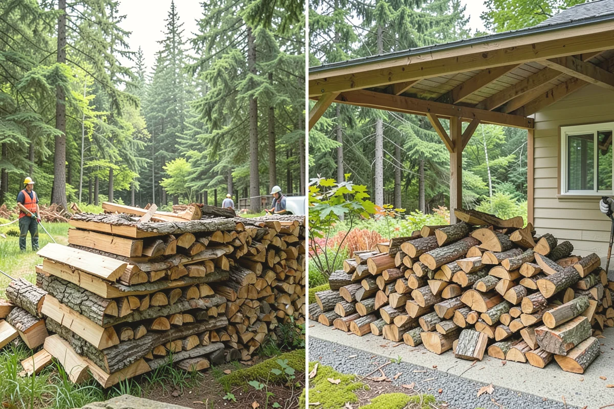 Storm Salvage Firewood in Covington, King County, WA - Salvage suitable wood from storm-downed trees