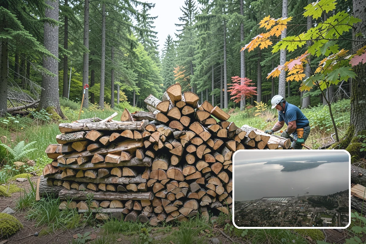 Storm Salvage Firewood in Des Moines, King County, WA - Turns storm-downed trees into usable firewood