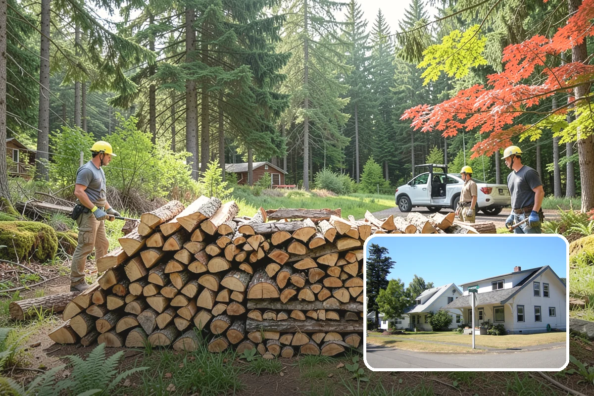 Storm Salvage Firewood in DuPont, Pierce County, WA - Turns storm-downed trees into usable firewood