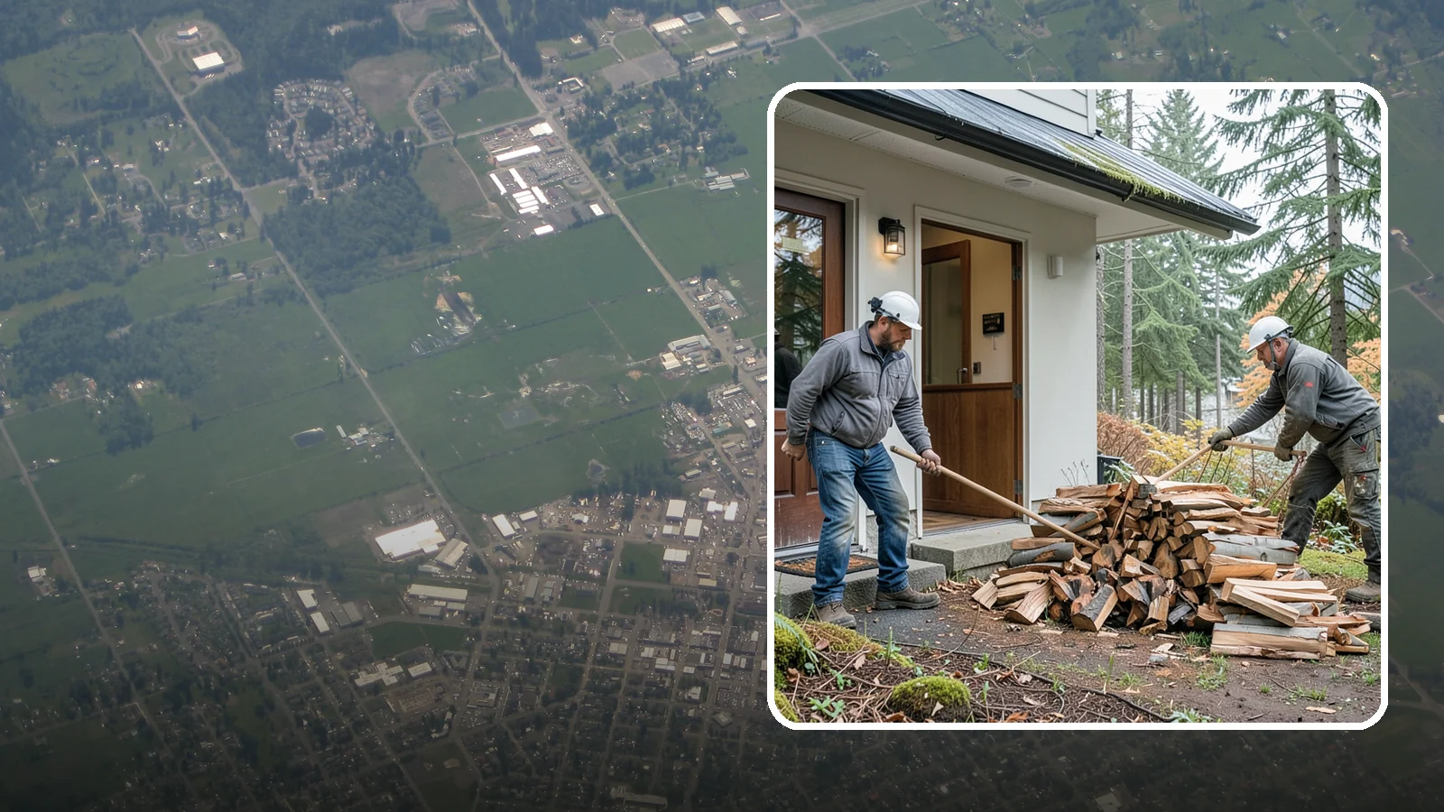 Storm Salvage Firewood in Enumclaw, King County, WA - We salvage wood from storm-downed trees across the Northwest and process it into firewood you can burn.