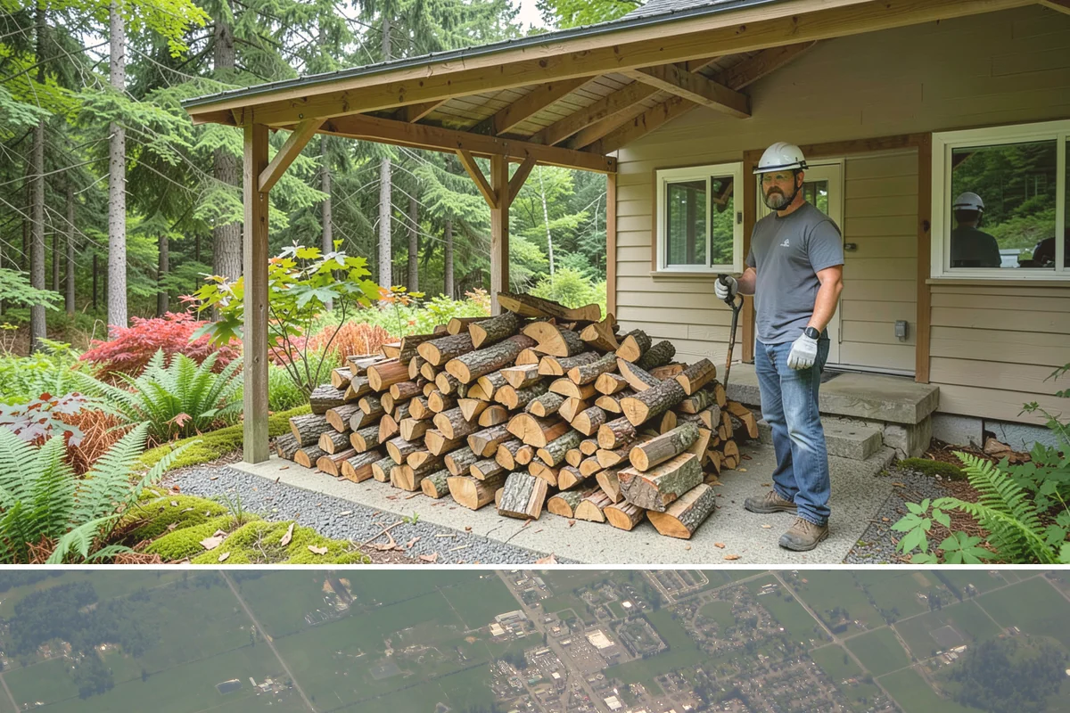 Storm Salvage Firewood in Enumclaw, King County, WA - Salvage supply peaks after fall and winter storm seasons, when downed wood is most plentiful for processing.