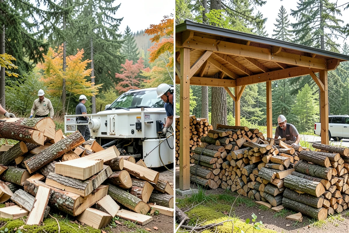 Storm Salvage Firewood in Federal Way, King County, WA - Salvage suitable wood from storm-downed trees