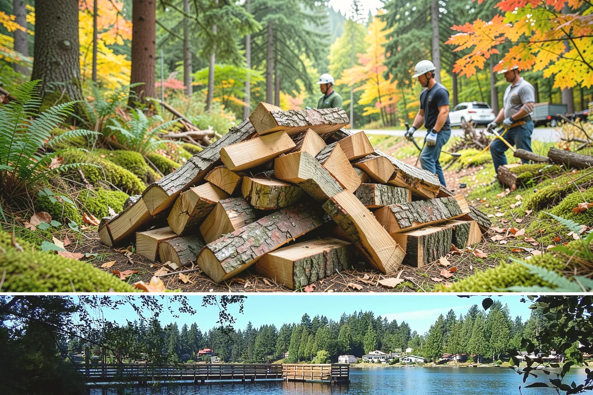 Storm Salvage Firewood in Federal Way, King County, WA - Salvage supply peaks after fall and winter storm seasons, when downed wood is most plentiful for processing.