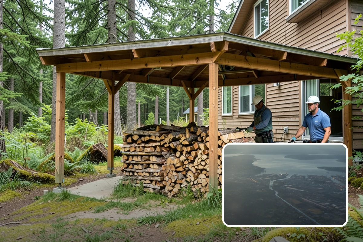 Storm Salvage Firewood in Fife, Pierce County, WA - Turns storm-downed trees into usable firewood