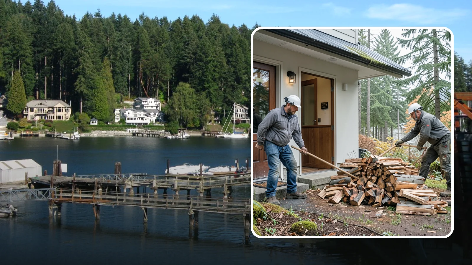 Storm Salvage Firewood in Gig Harbor, Pierce County, WA - We salvage wood from storm-downed trees across the Northwest and process it into firewood you can burn.
