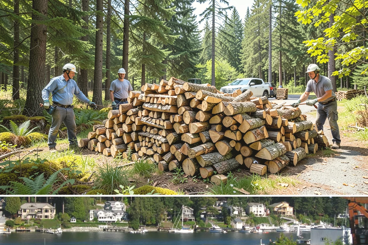 Storm Salvage Firewood in Gig Harbor, Pierce County, WA - Salvage supply peaks after fall and winter storm seasons, when downed wood is most plentiful for processing.