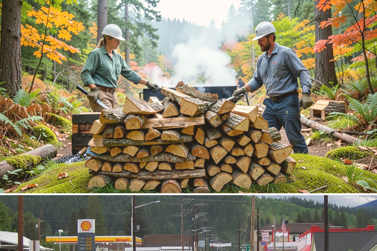 Storm Salvage Firewood in Granite Falls, Snohomish County, WA - Salvage supply peaks after fall and winter storm seasons, when downed wood is most plentiful for processing.