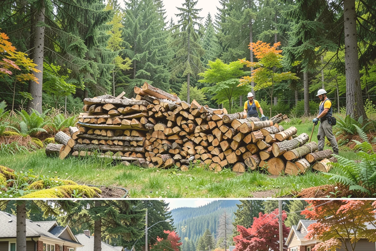 Storm Salvage Firewood in Hunts Point, King County, WA - Salvage supply peaks after fall and winter storm seasons, when downed wood is most plentiful for processing.