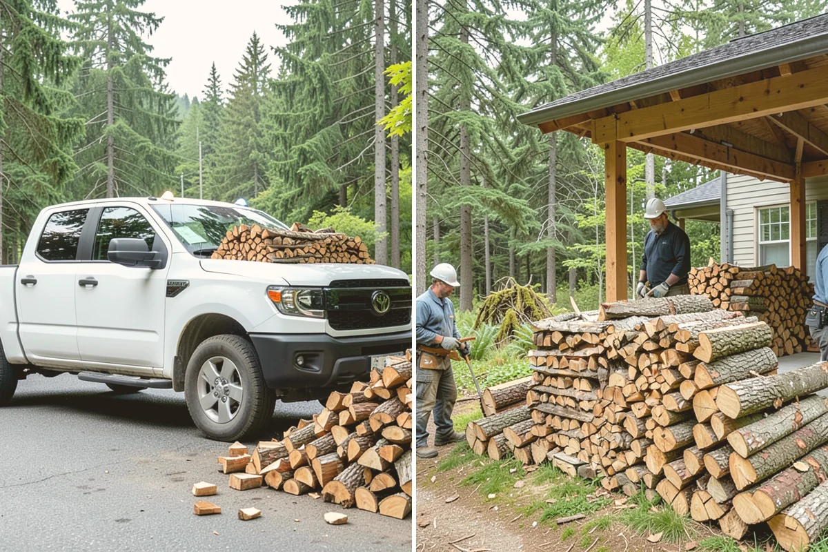 Storm Salvage Firewood in Kent, King County, WA - Salvage suitable wood from storm-downed trees