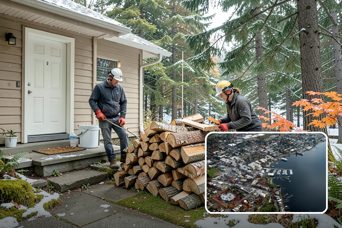 Storm Salvage Firewood in Kirkland, King County, WA - Turns storm-downed trees into usable firewood