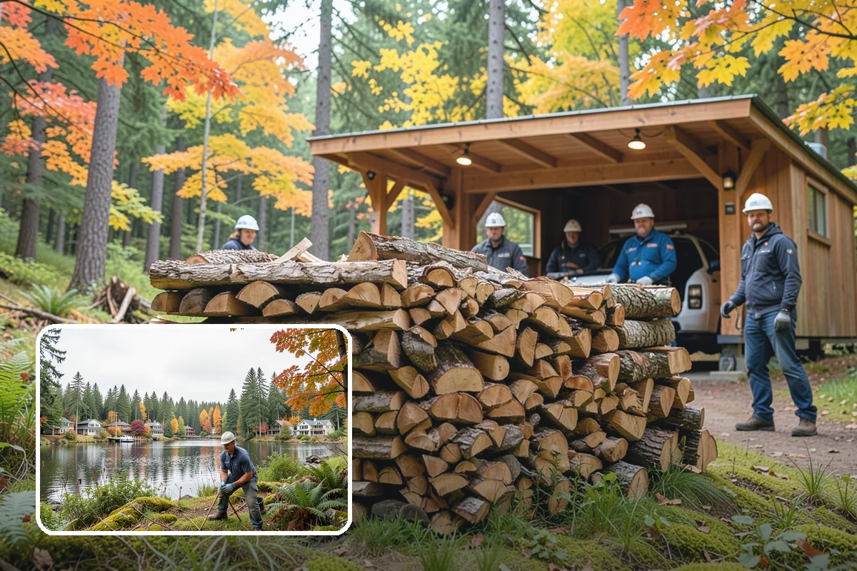 Storm Salvage Firewood in La Conner, Skagit County, WA - Turns storm-downed trees into usable firewood