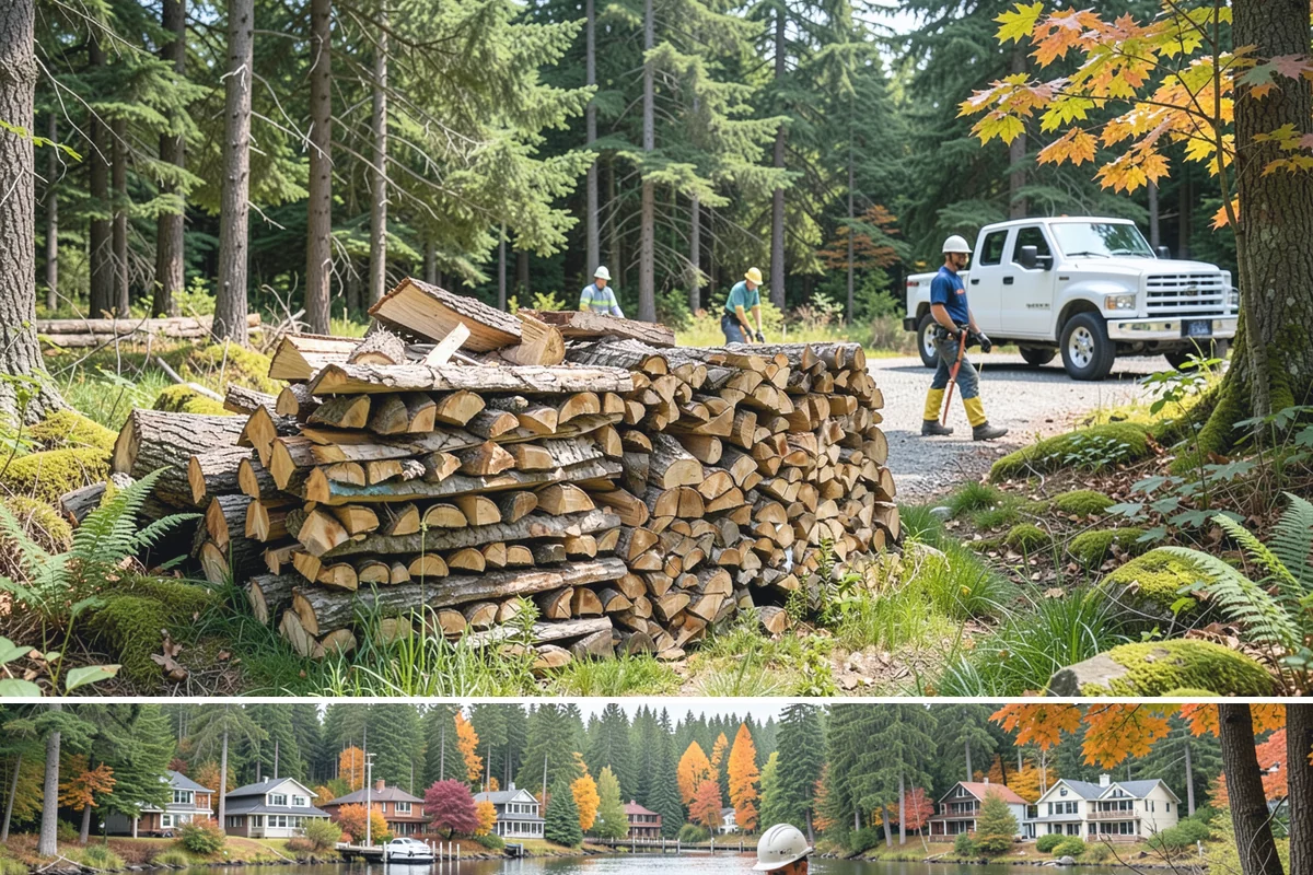 Storm Salvage Firewood in La Conner, Skagit County, WA - Salvage supply peaks after fall and winter storm seasons, when downed wood is most plentiful for processing.