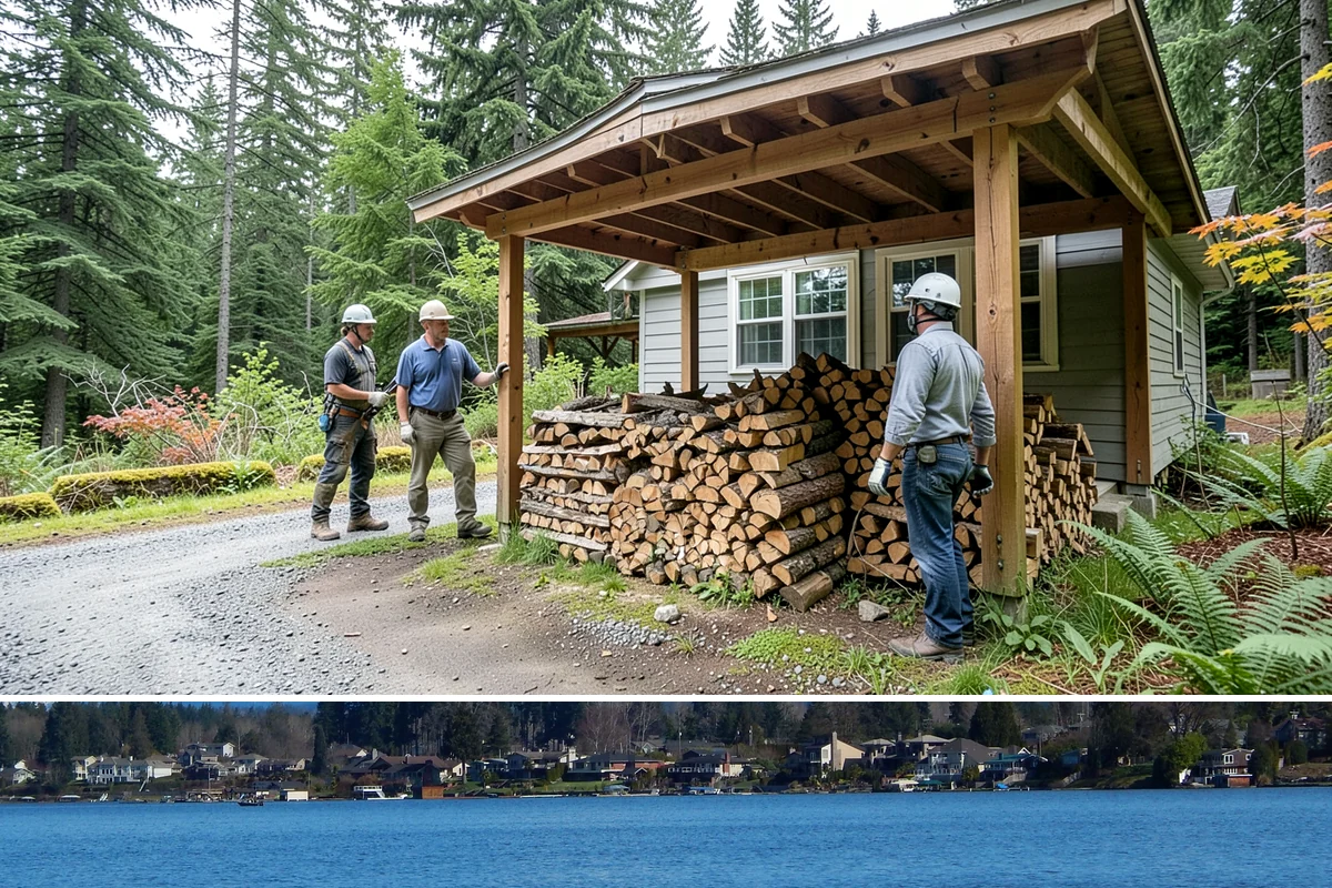 Storm Salvage Firewood in Lake Stevens, Snohomish County, WA - Salvage supply peaks after fall and winter storm seasons, when downed wood is most plentiful for processing.
