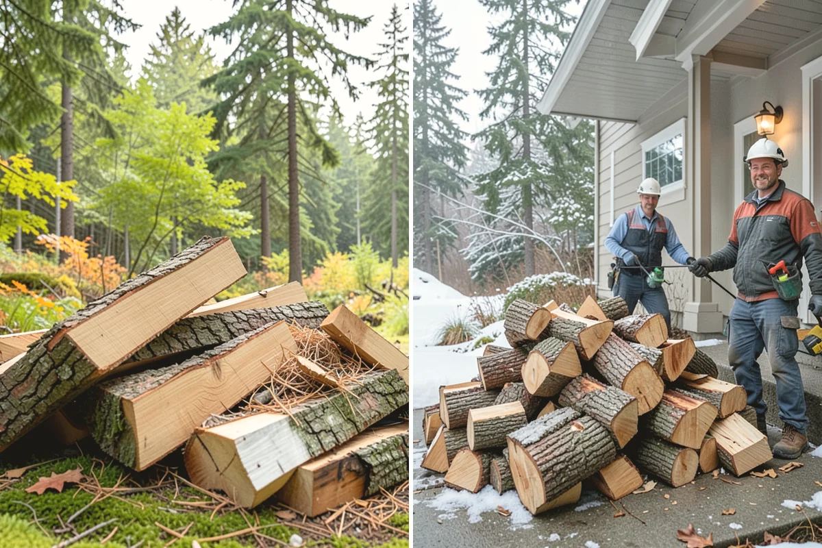 Storm Salvage Firewood in Mercer Island, King County, WA - Salvage suitable wood from storm-downed trees