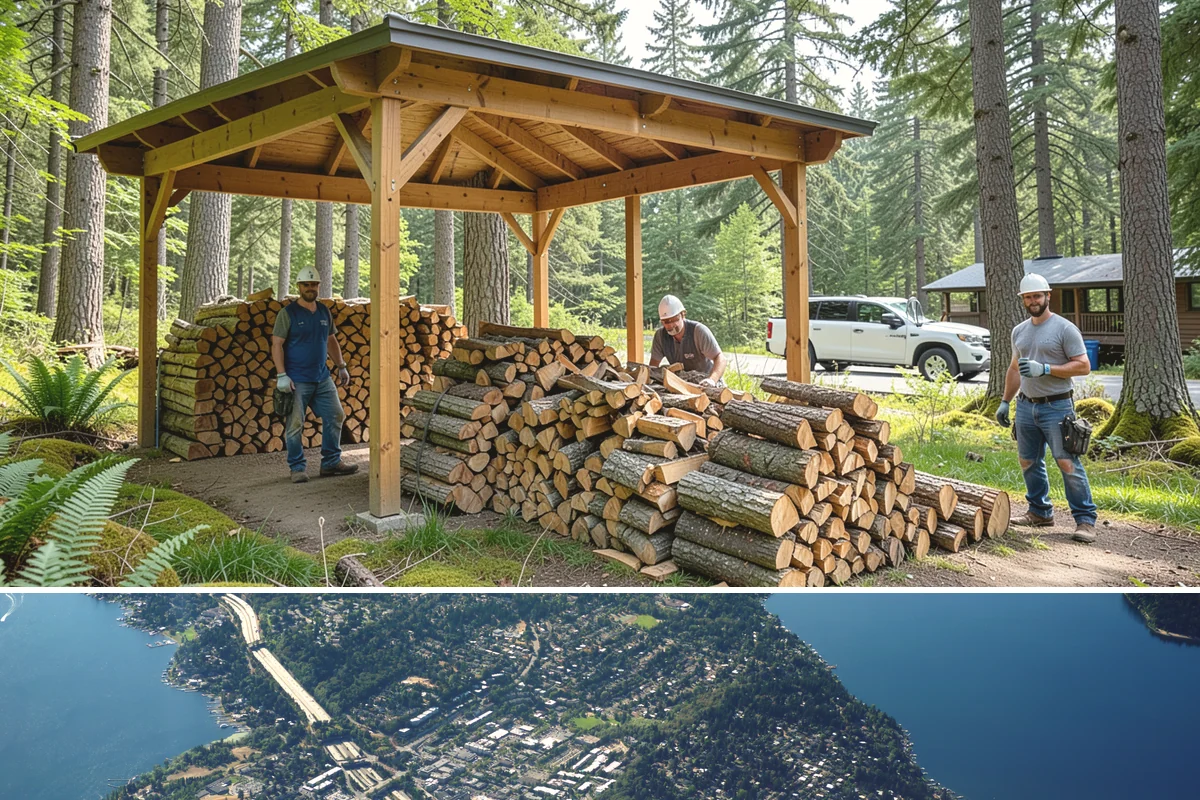 Storm Salvage Firewood in Mercer Island, King County, WA - Salvage supply peaks after fall and winter storm seasons, when downed wood is most plentiful for processing.