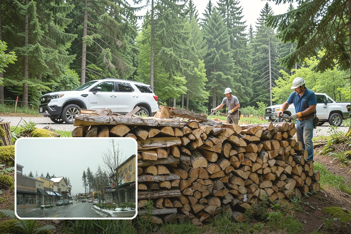 Storm Salvage Firewood in Mill Creek, Snohomish County, WA - Turns storm-downed trees into usable firewood