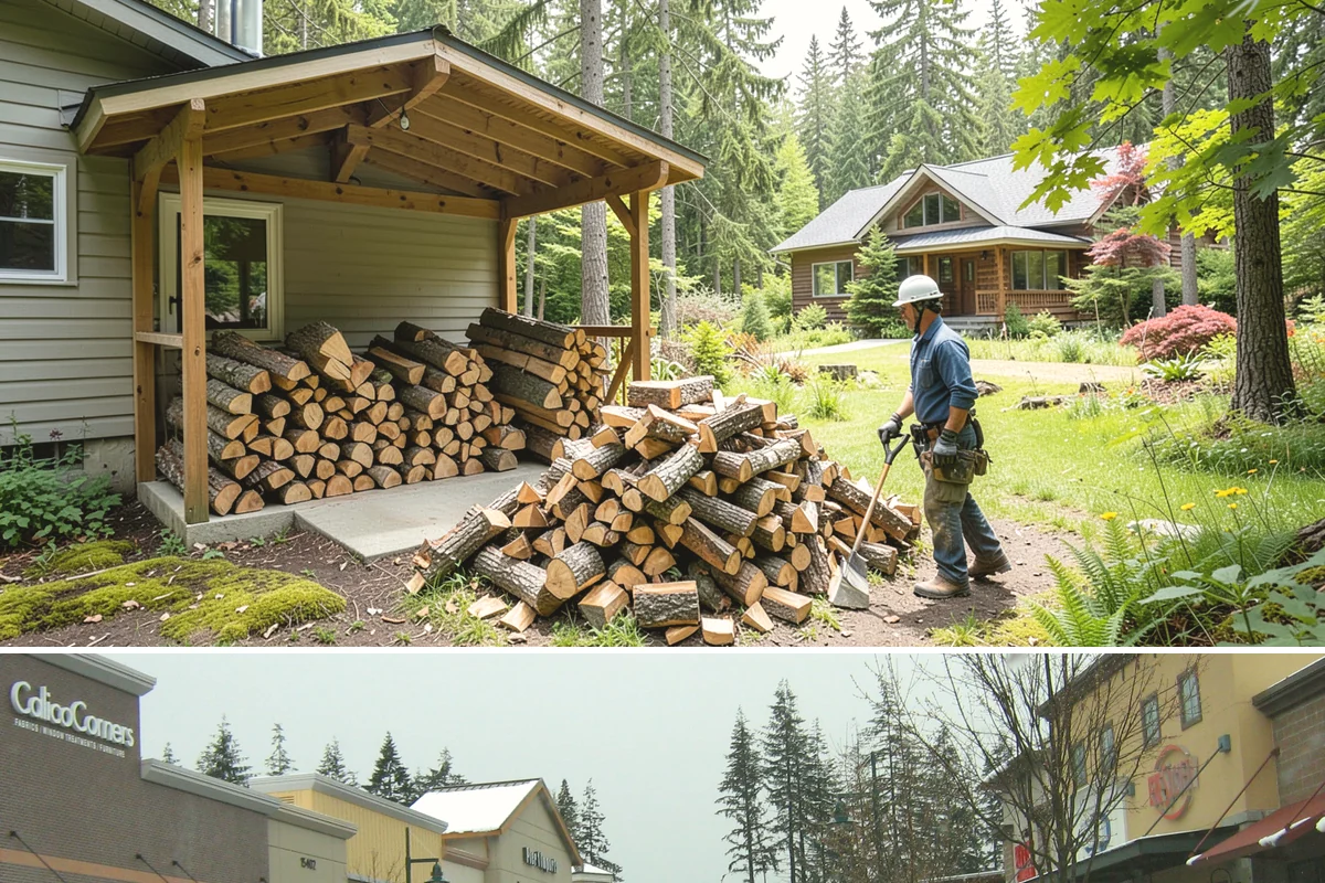 Storm Salvage Firewood in Mill Creek, Snohomish County, WA - Salvage supply peaks after fall and winter storm seasons, when downed wood is most plentiful for processing.