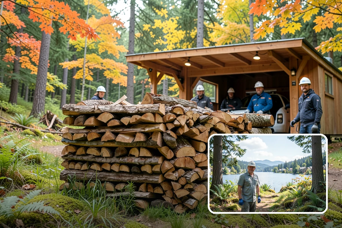 Storm Salvage Firewood in Milton, King County, WA - Turns storm-downed trees into usable firewood
