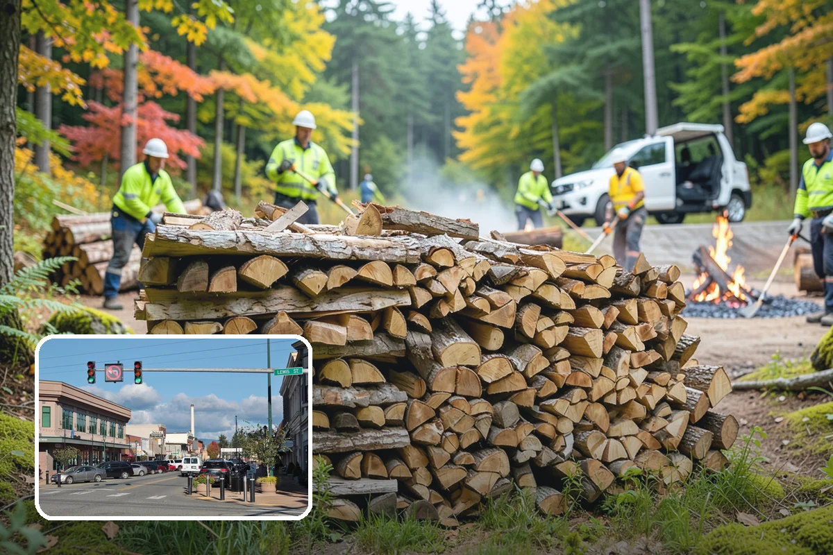 Storm Salvage Firewood in Monroe, Snohomish County, WA - Turns storm-downed trees into usable firewood
