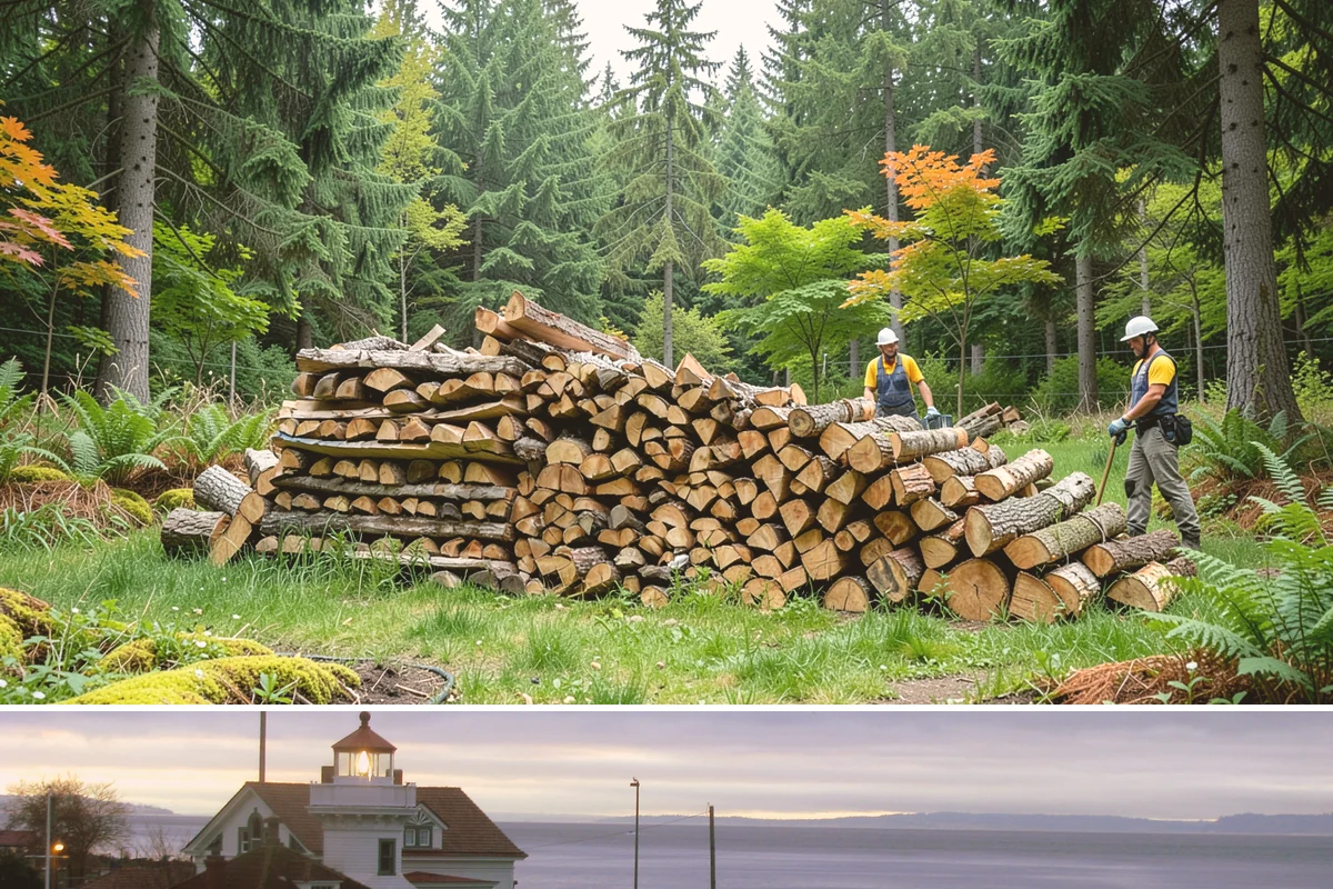 Storm Salvage Firewood in Mukilteo, Snohomish County, WA - Salvage supply peaks after fall and winter storm seasons, when downed wood is most plentiful for processing.