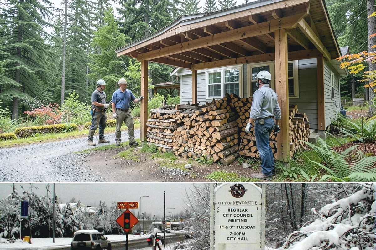 Storm Salvage Firewood in Newcastle, King County, WA - Salvage supply peaks after fall and winter storm seasons, when downed wood is most plentiful for processing.