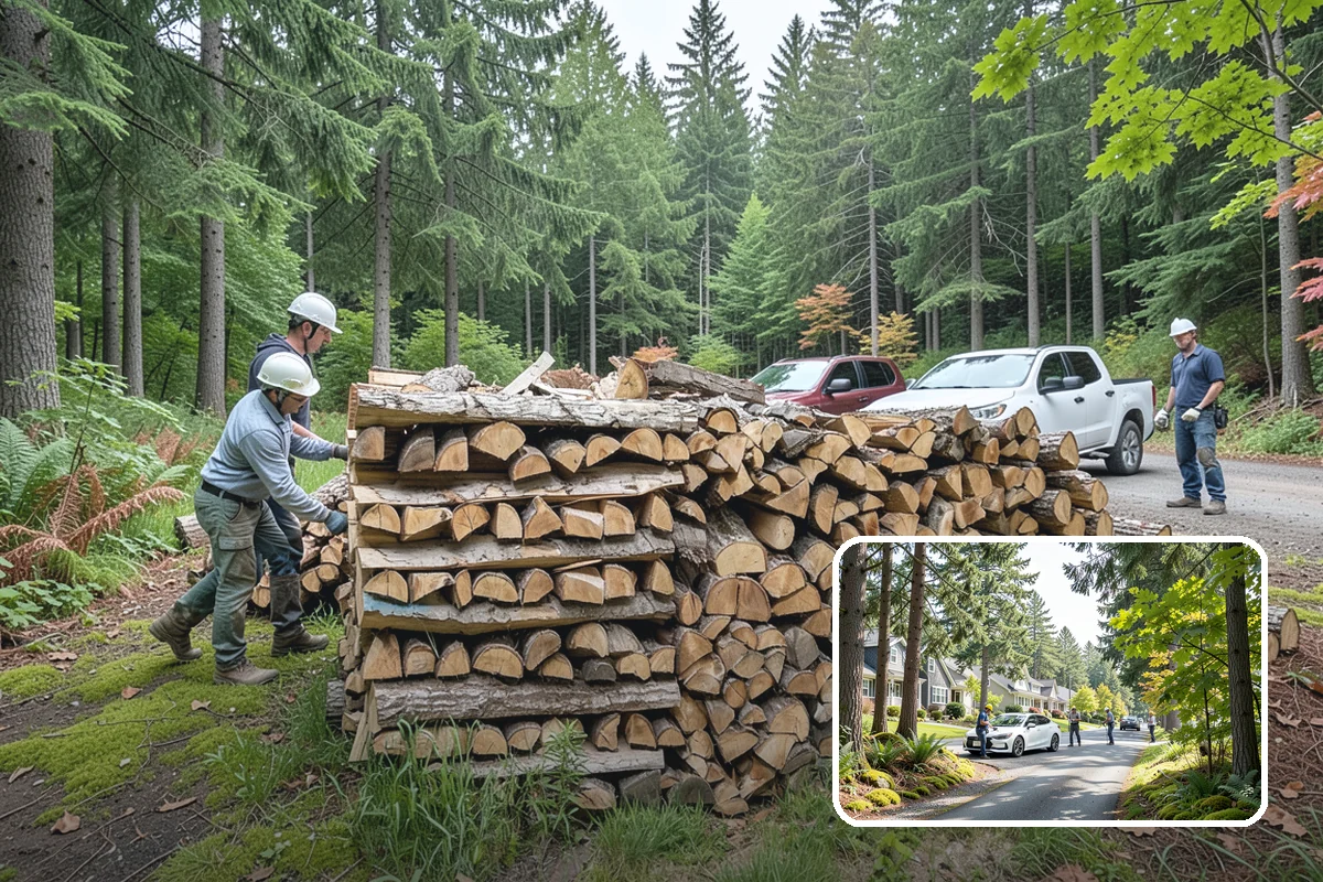 Storm Salvage Firewood in Normandy Park, King County, WA - Turns storm-downed trees into usable firewood