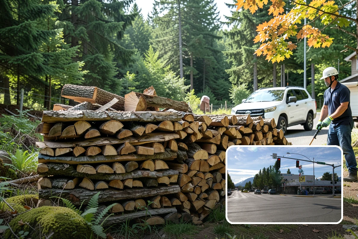Storm Salvage Firewood in North Bend, King County, WA - Turns storm-downed trees into usable firewood