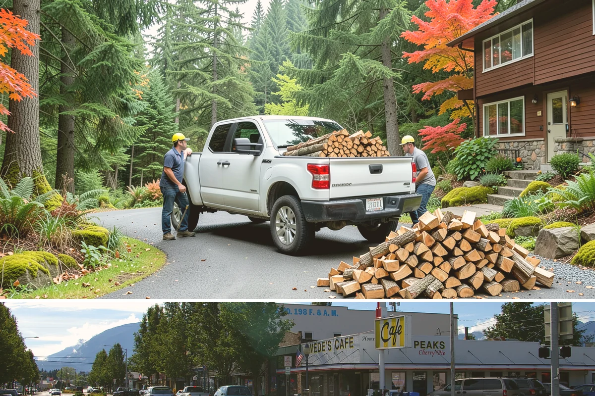 Storm Salvage Firewood in North Bend, King County, WA - Salvage supply peaks after fall and winter storm seasons, when downed wood is most plentiful for processing.