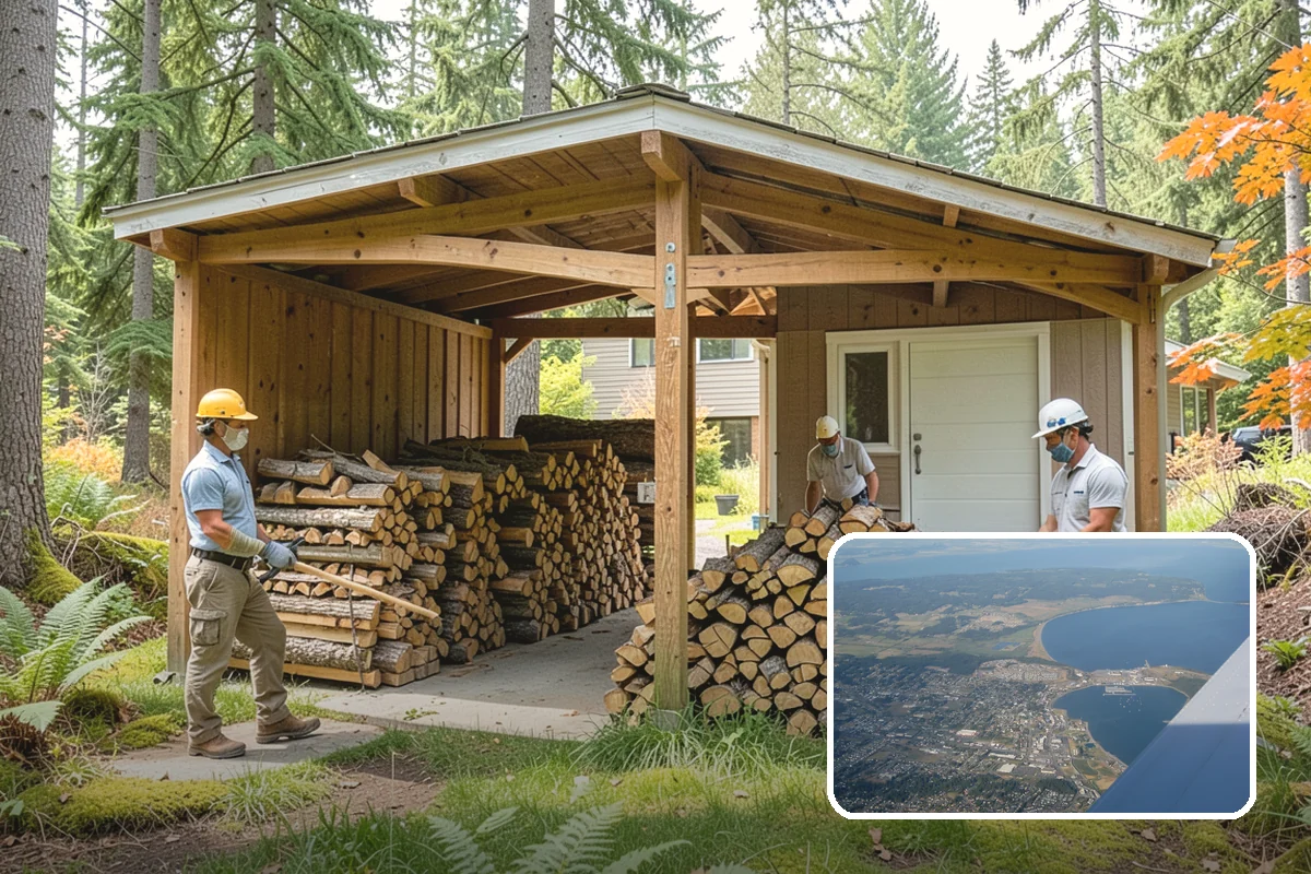 Storm Salvage Firewood in Oak Harbor, Island County, WA - Turns storm-downed trees into usable firewood
