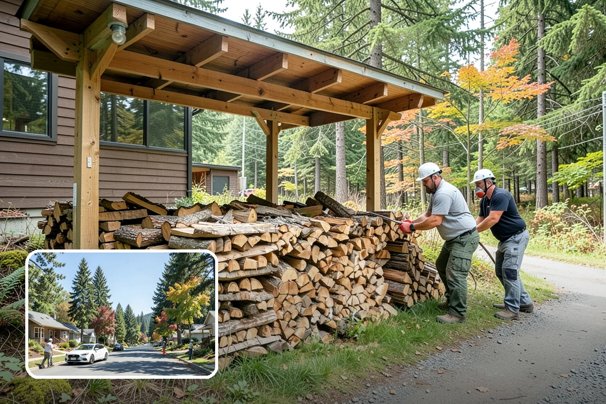 Storm Salvage Firewood in Orting, Pierce County, WA - Turns storm-downed trees into usable firewood