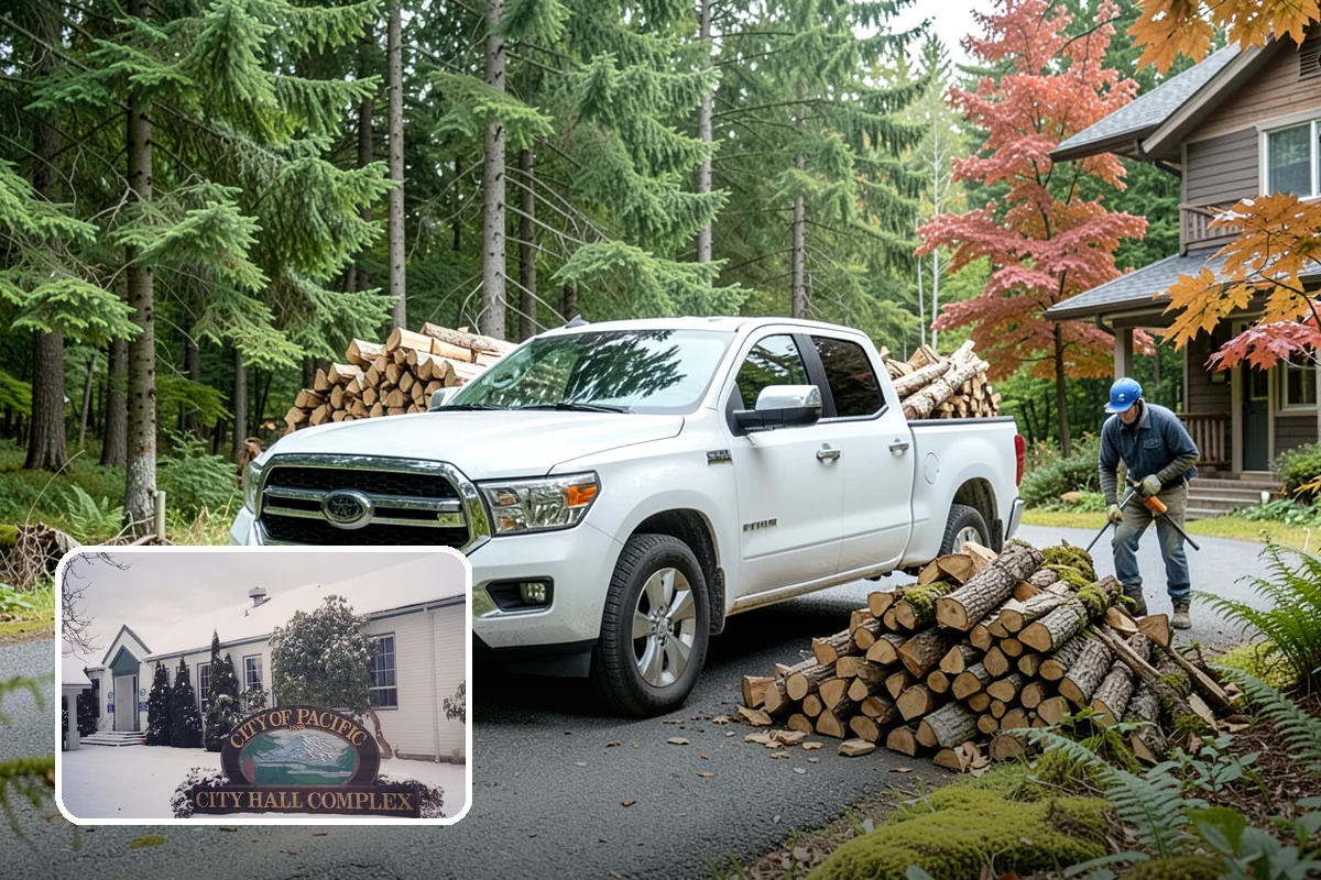 Storm Salvage Firewood in Pacific, King County, WA - Turns storm-downed trees into usable firewood