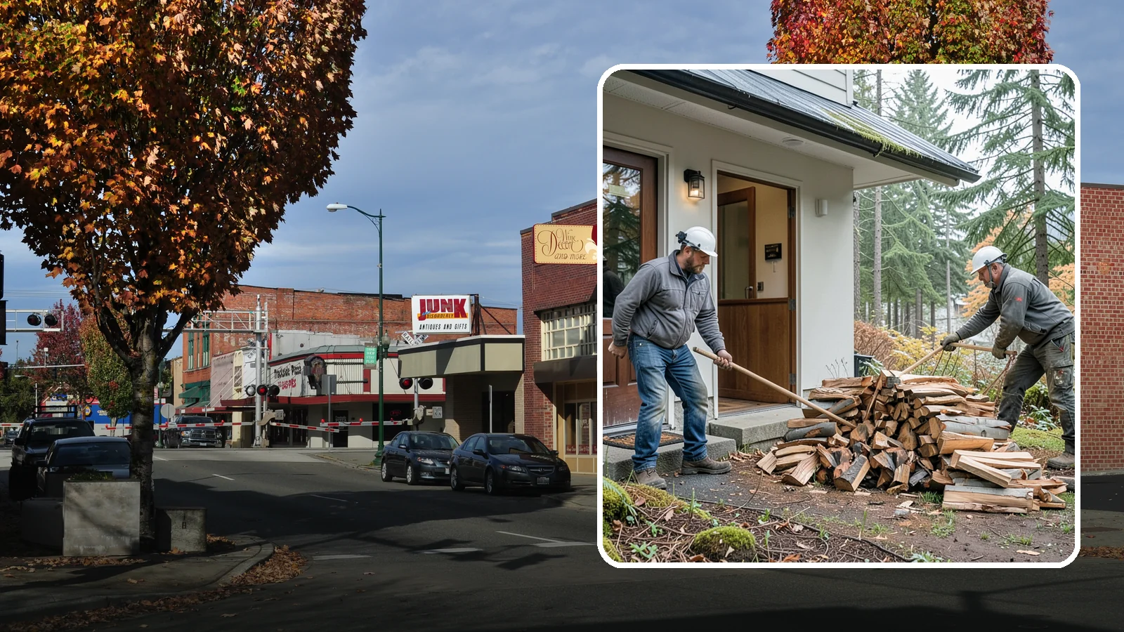 Storm Salvage Firewood in Puyallup, Pierce County, WA - We salvage wood from storm-downed trees across the Northwest and process it into firewood you can burn.
