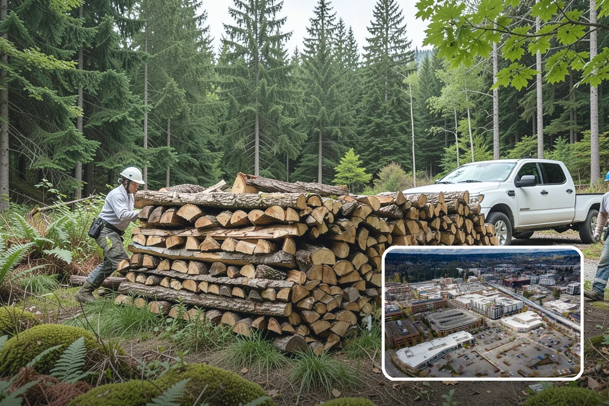 Storm Salvage Firewood in Redmond, King County, WA - Turns storm-downed trees into usable firewood