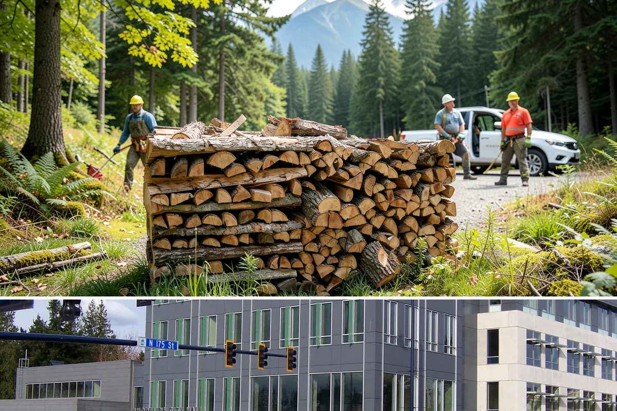 Storm Salvage Firewood in Shoreline, King County, WA - Salvage supply peaks after fall and winter storm seasons, when downed wood is most plentiful for processing.