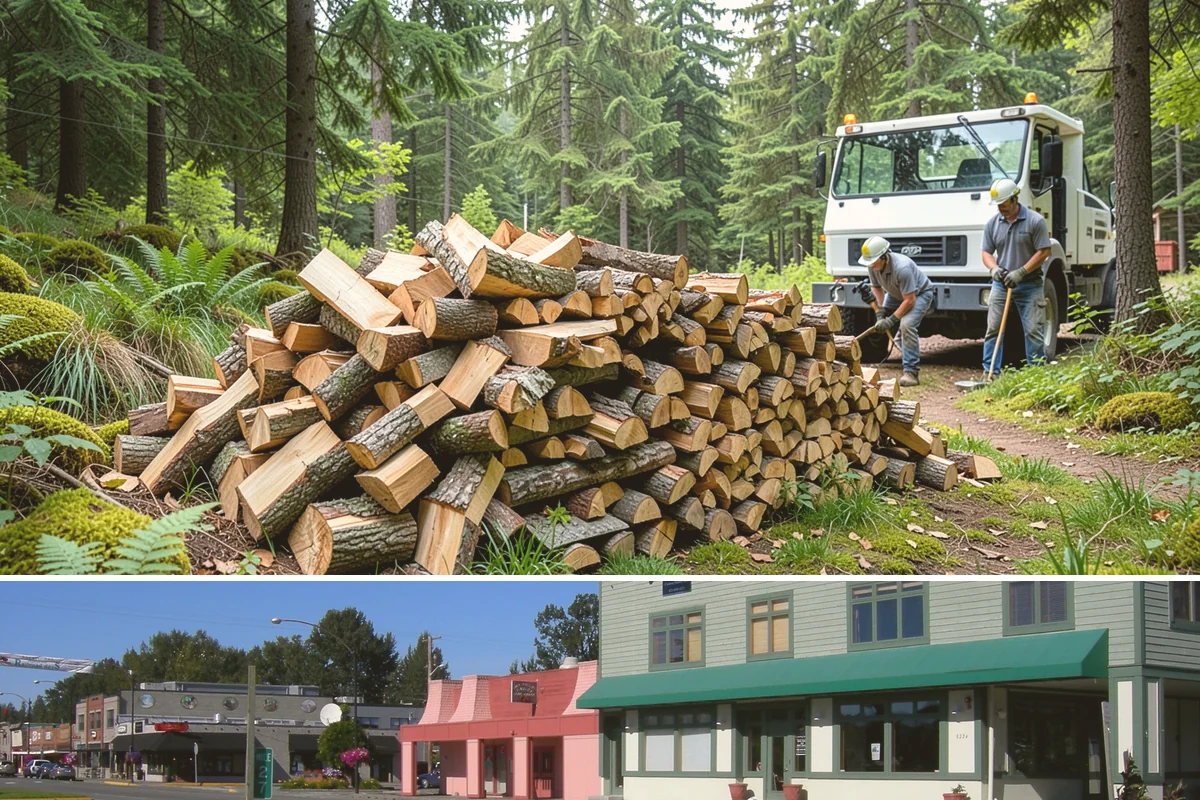 Storm Salvage Firewood in Snoqualmie, King County, WA - Salvage supply peaks after fall and winter storm seasons, when downed wood is most plentiful for processing.