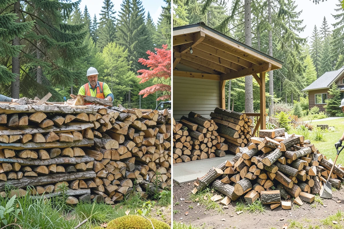 Storm Salvage Firewood in South Prairie, Pierce County, WA - Salvage suitable wood from storm-downed trees