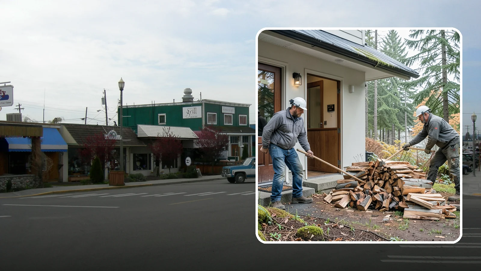 Storm Salvage Firewood in Stanwood, Snohomish County, WA - We salvage wood from storm-downed trees across the Northwest and process it into firewood you can burn.