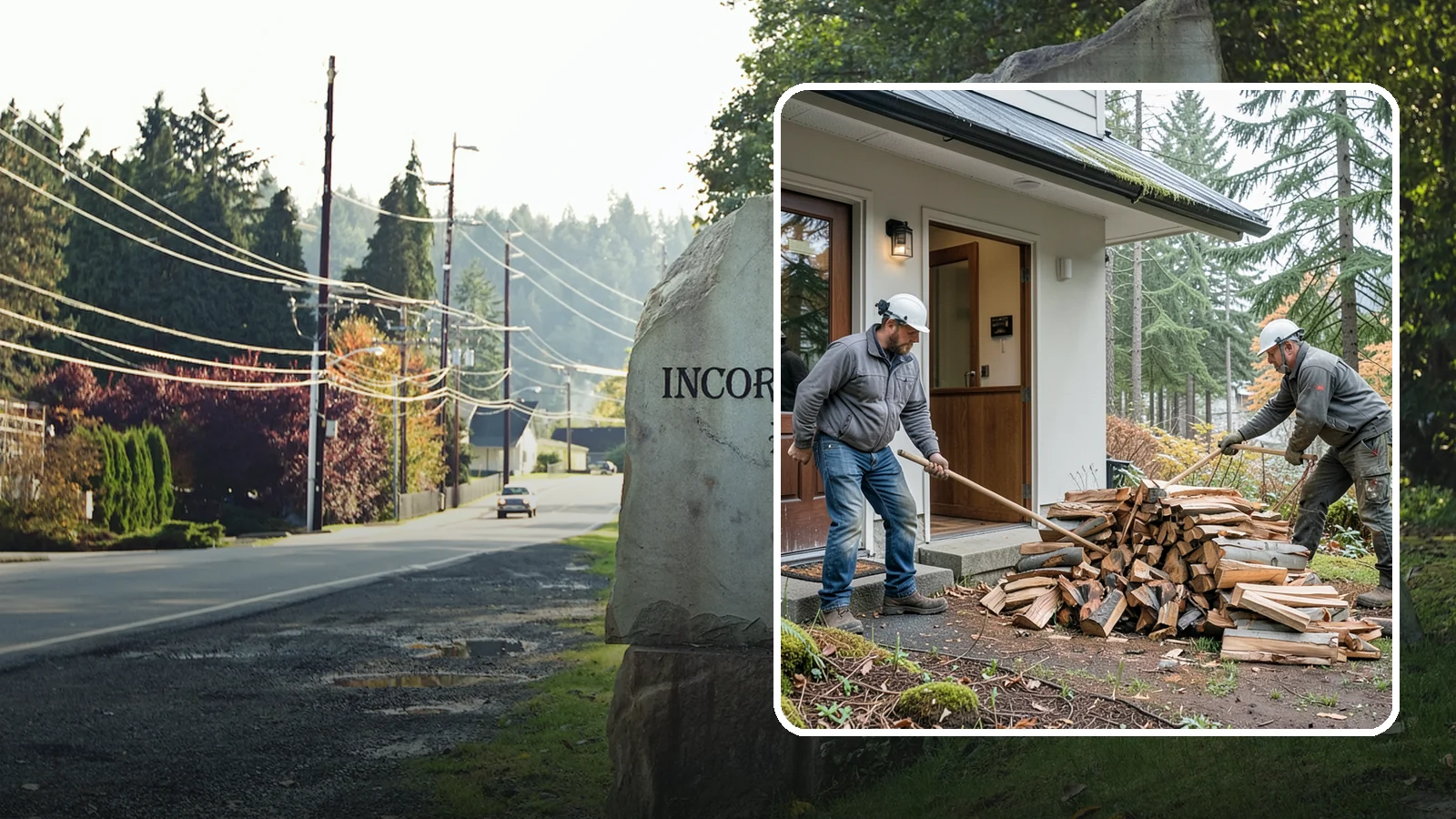 Storm Salvage Firewood in Wilkeson, Pierce County, WA - We salvage wood from storm-downed trees across the Northwest and process it into firewood you can burn.