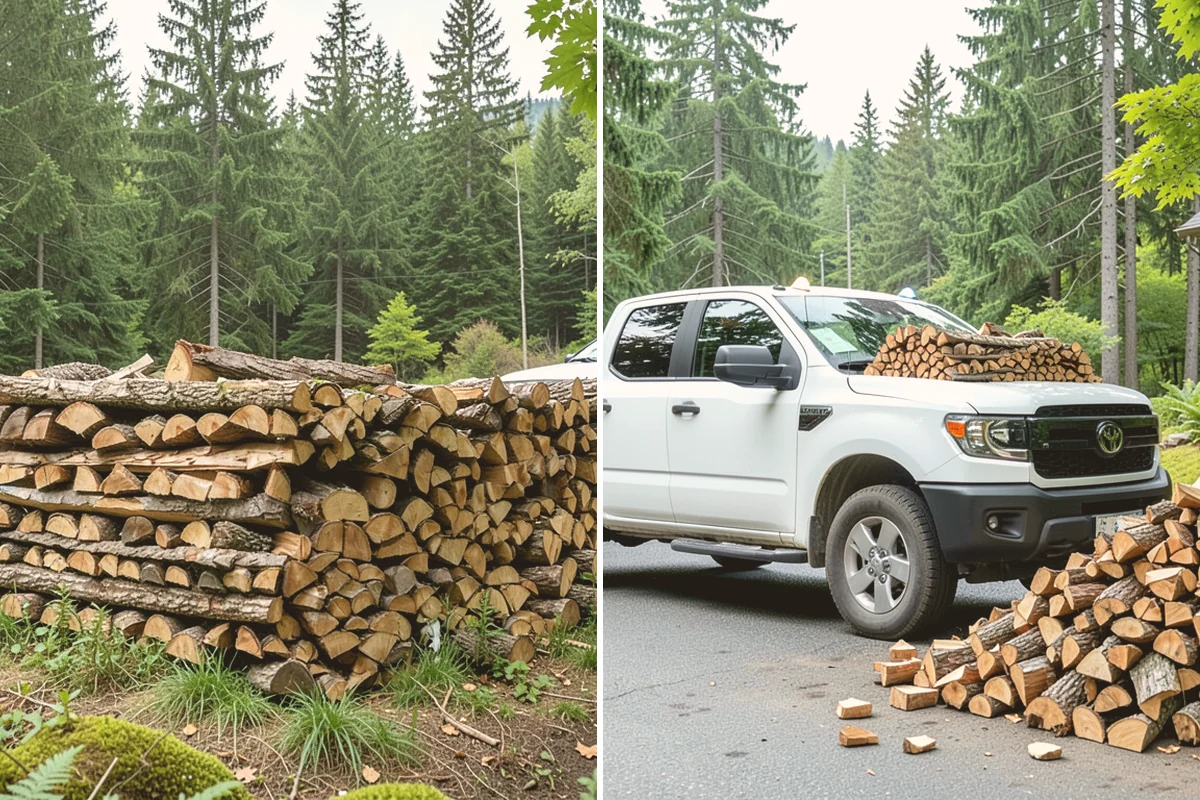 Storm Wood Processing in Algona, King County, WA - We survey the storm damage on-site