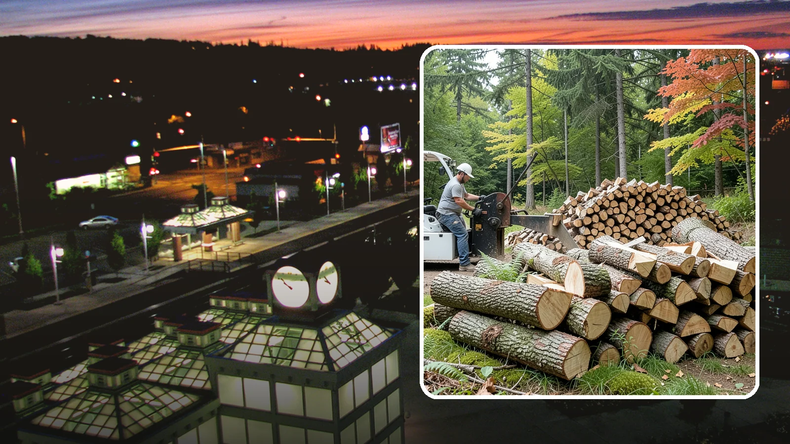Storm Wood Processing in Auburn, King County, WA - We process storm-downed trees and limbs into stacked, usable firewood.