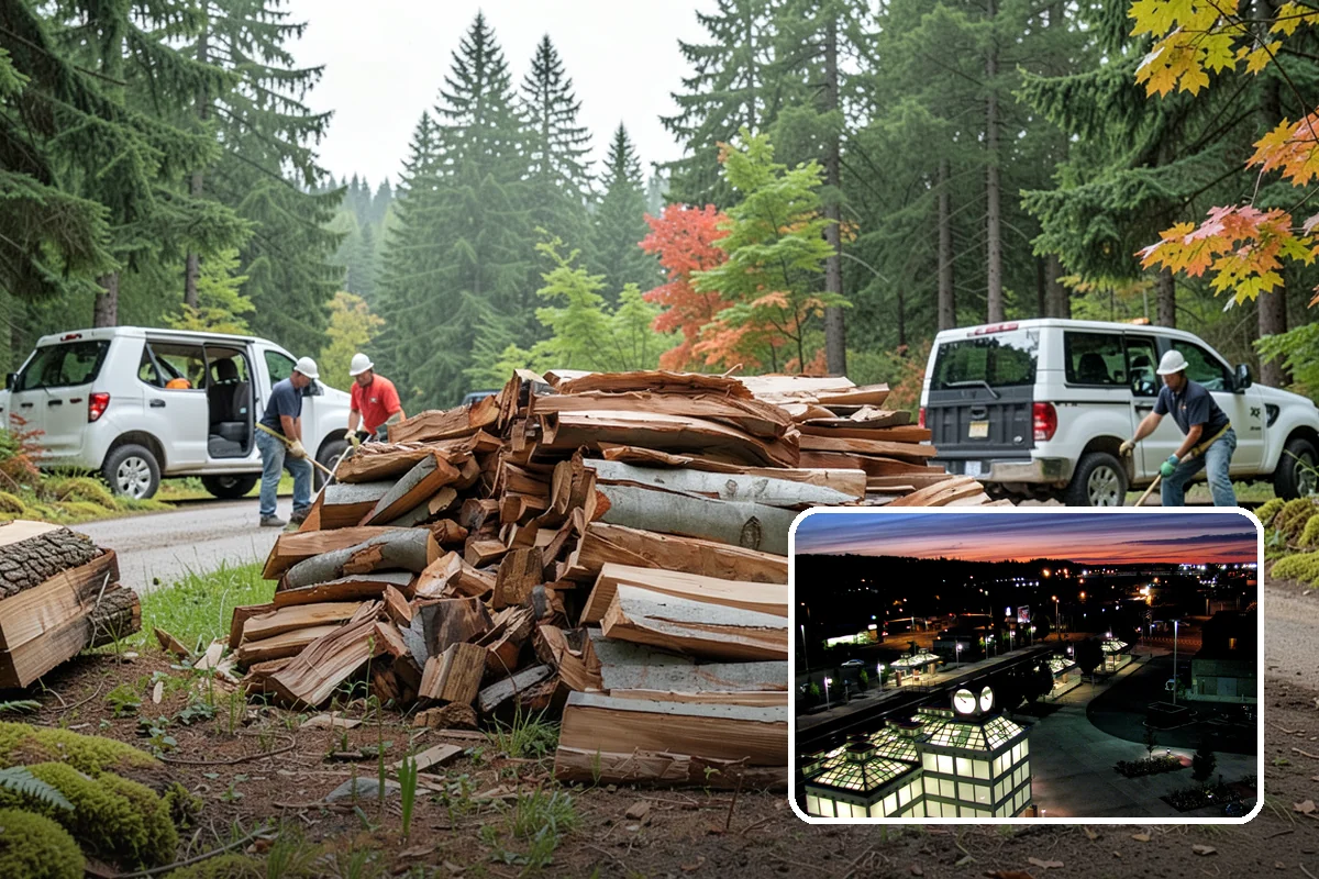 Storm Wood Processing in Auburn, King County, WA - Recovers value from storm-damaged trees