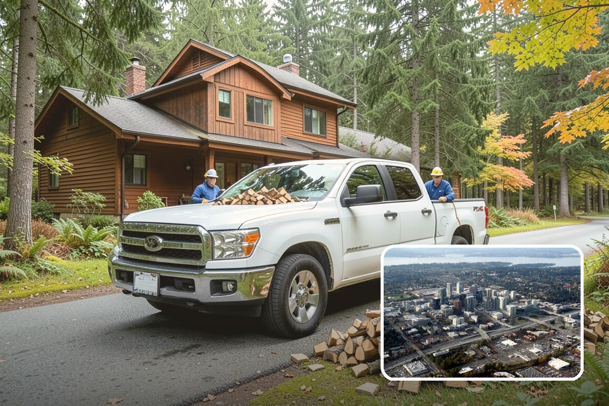 Storm Wood Processing in Bellevue, King County, WA - Recovers value from storm-damaged trees