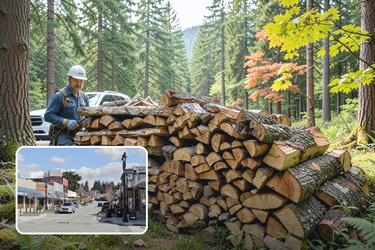 Storm Wood Processing in Bothell, King County, WA - Recovers value from storm-damaged trees