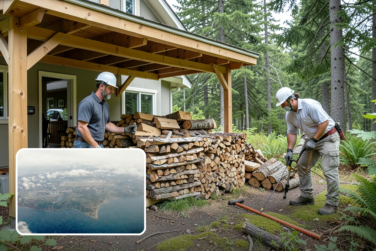 Storm Wood Processing in Burien, King County, WA - Recovers value from storm-damaged trees